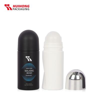 60ml trắng đen tùy chỉnh ống PE cuộn tròn trên hộp đựng chai khử mùi cho nam giới